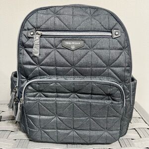 Sale!TWELVE little Quilted Gray Companion Diaper Bag Best-Selling Backpack Style